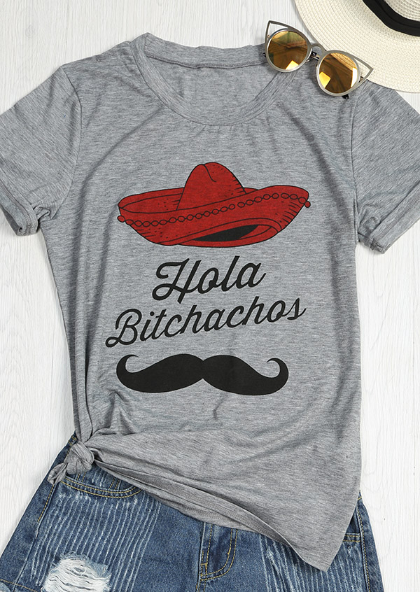 Hola Bitchachos Short Sleeve T-Shirt - Fairyseason