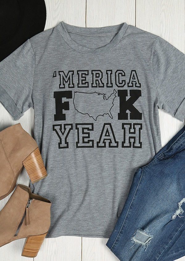 'Merica Fuck Yeah O-Neck T-Shirt