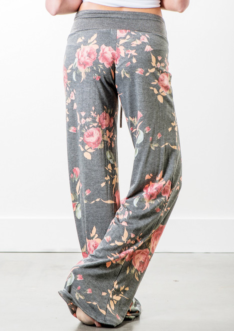 Floral Loose Wide Leg Pants - Fairyseason