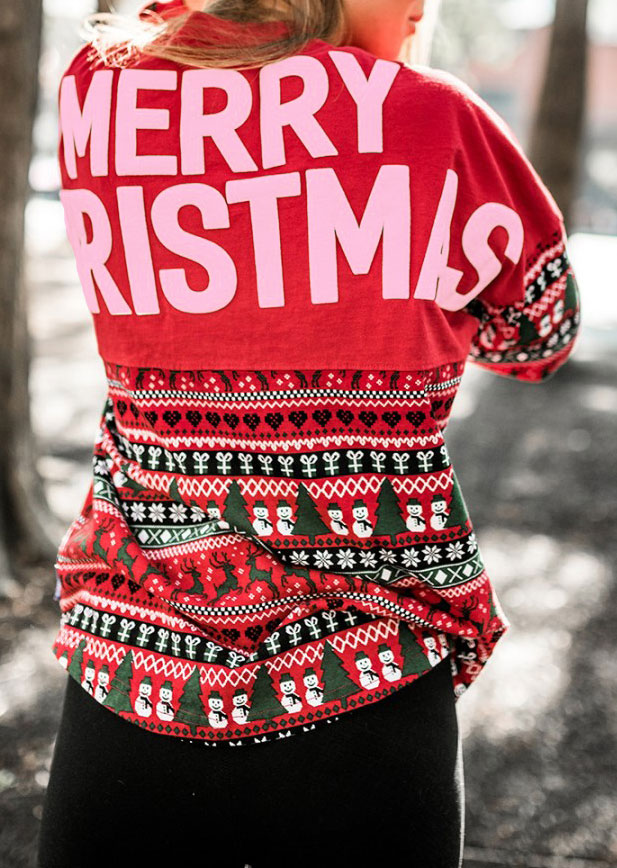 

Merry Christmas Snowman Batwing Sleeve Sweatshirt, Green;red, 101427