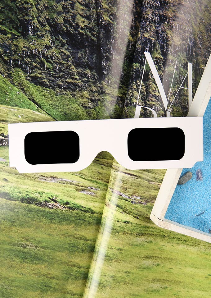

Paper Frame Solar Eclipse Glasses, White, 148533