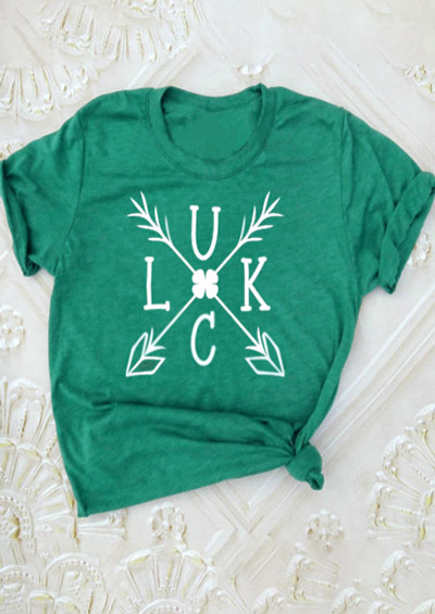 

Luck Arrow St Patrick' Day T-Shirt, Green, 182968