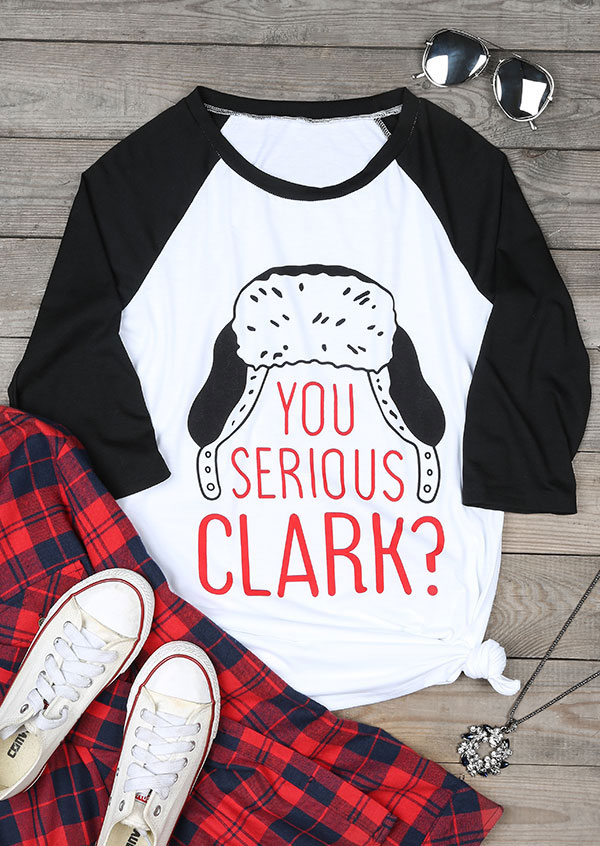 

You Serious Clark Baseball T-Shirt, 154430, White