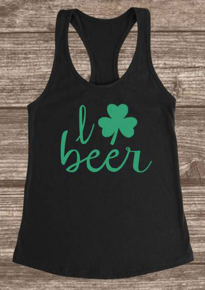 

I Love Beer St. Patrick' Day Tank, Black, 183008
