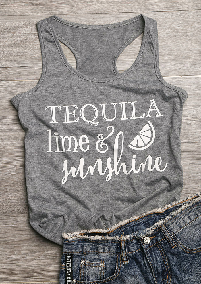 

Tequila Lime & Sunshine Tank, Gray, 141564