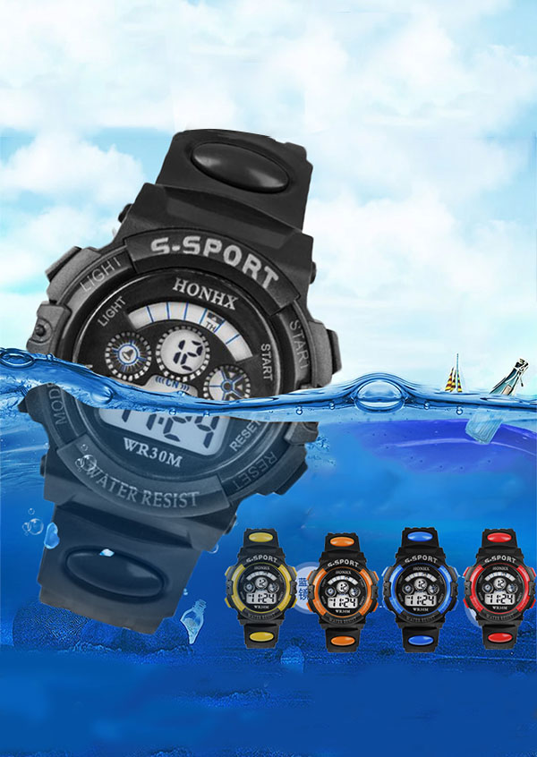 

Watches LED Digital Waterproof Outdoor Sports Watches in Black