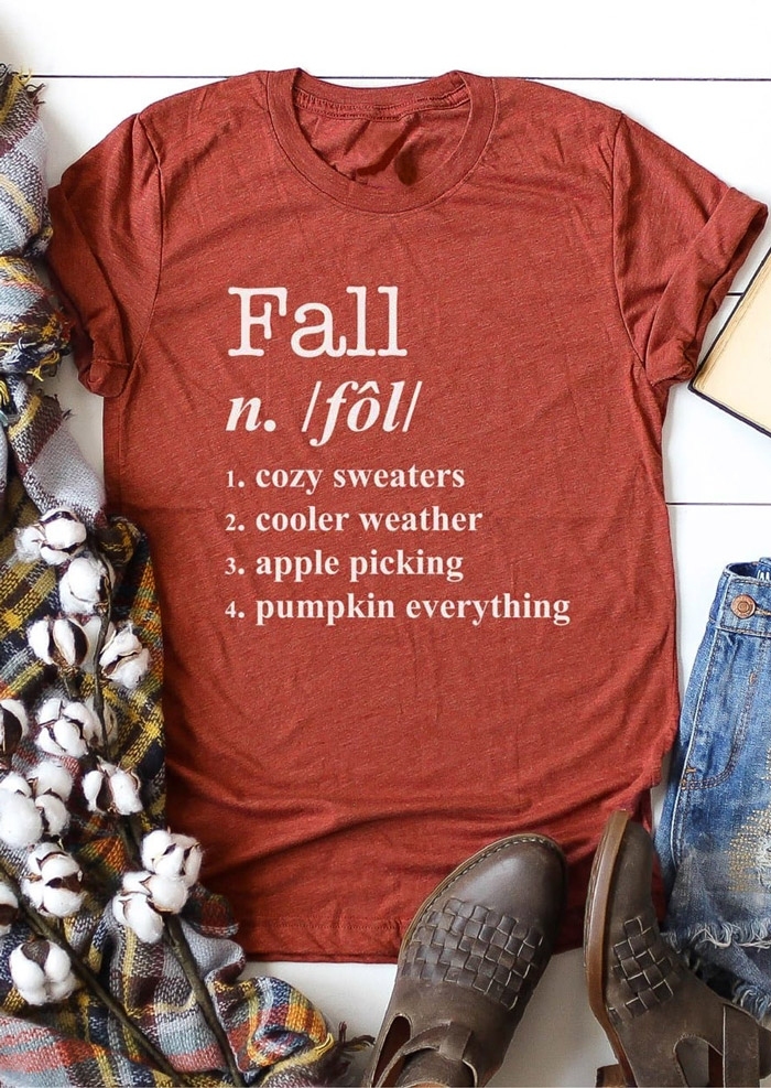 

Fall Cozy Sweaters Cooler Weather T-Shirt, Orange, 417134