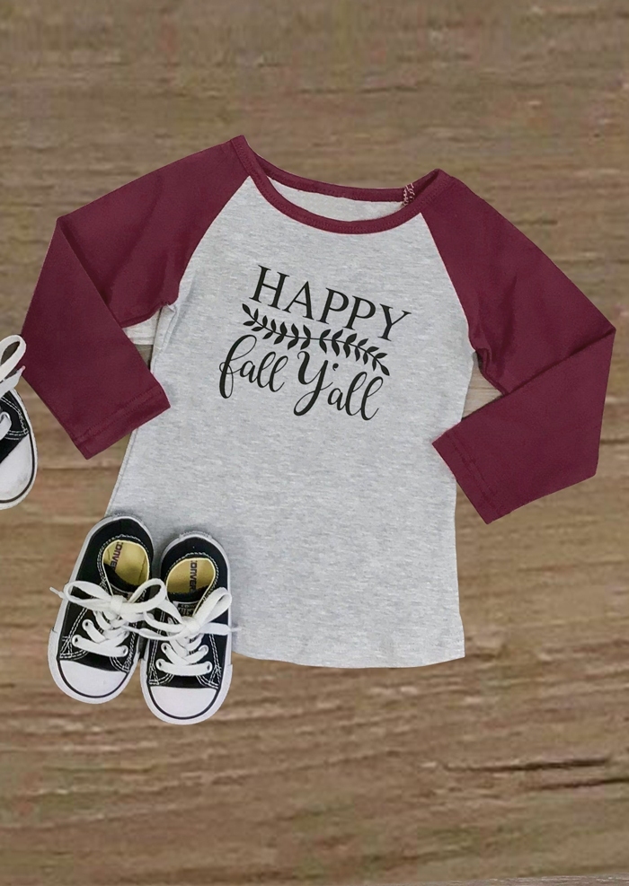 

Mommy & Me Happy Fall Y'all Baseball T-Shirt Tee, Kids, 418649
