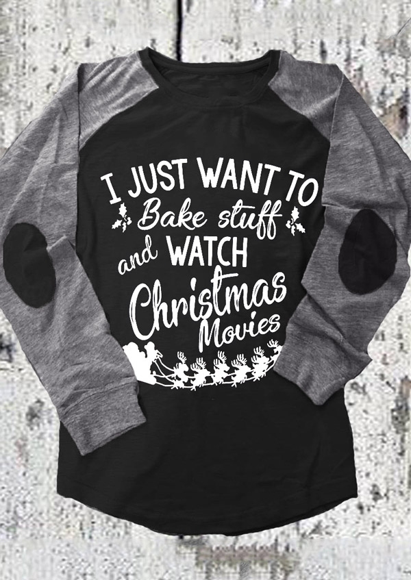 

Tees T-shirts I Just Want To Bake Stuff Elbow Patch Baseball T-Shirt Tee in Black. Size