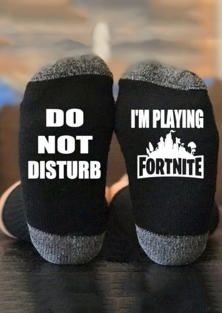

I'm Playing Fortnite Socks, Black, 424291