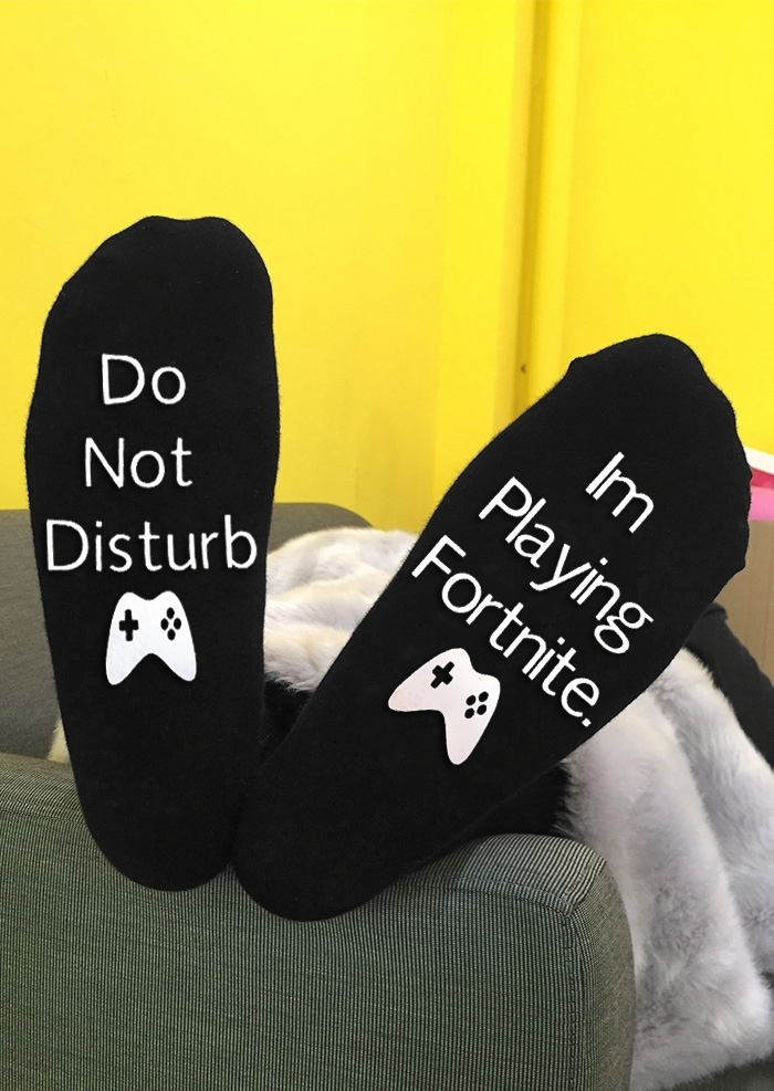 

I'm Playing Fortnite Socks, Black, 424293