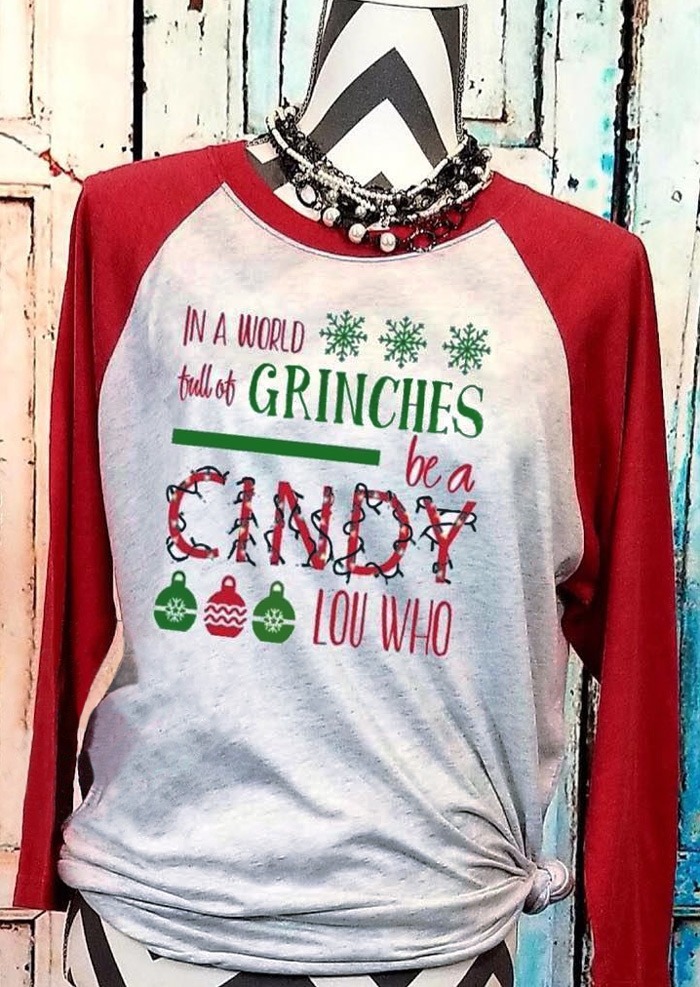 

Tees T-shirts Grinches Be A Cindy Baseball T-Shirt. Size: ,XL, Light grey
