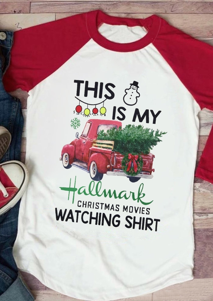 Hallmark Christmas Movies Watching Shirt Baseball T-Shirt Tee - Fairyseason