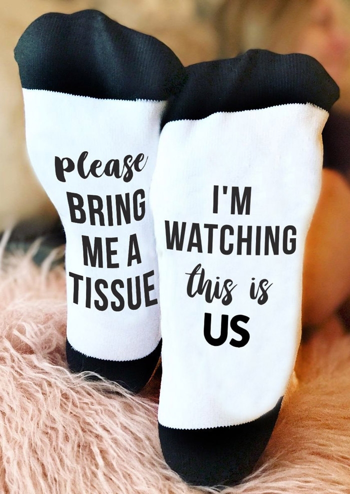 

I'm Watching This Is US Socks, White, 431094