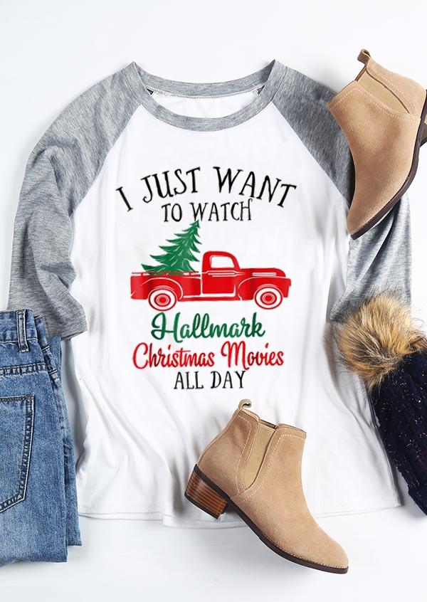 

T-shirts Tees Watch Movies All Day Baseball T-Shirt Tee in White. Size: M