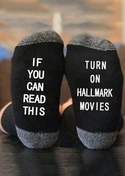 

Turn On Hallmark Movies Socks, Black, 431529