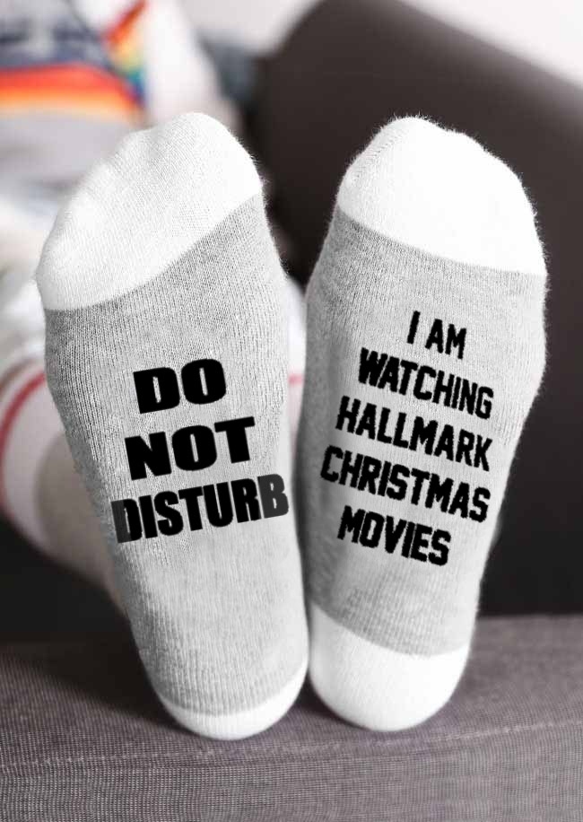 

I Am Watching Hallmark Christmas Movies Socks, Gray, 432968