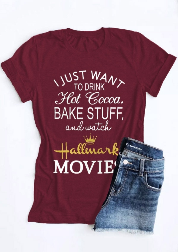 

Watch Hallmark Movies T-Shirt Tee, 424896, Burgundy