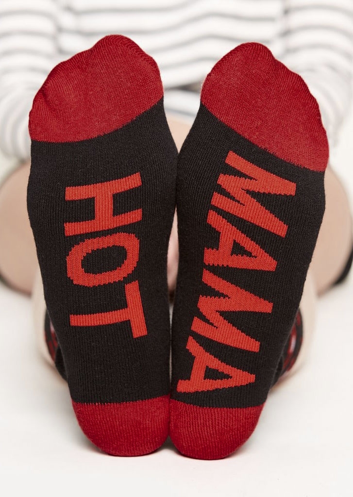 

Hot Mama Color Block Socks, Black, 434649