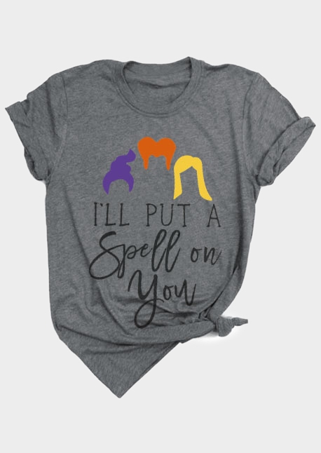 

I'll Put A Spell On You Witch T-Shirt, Gray, 415419