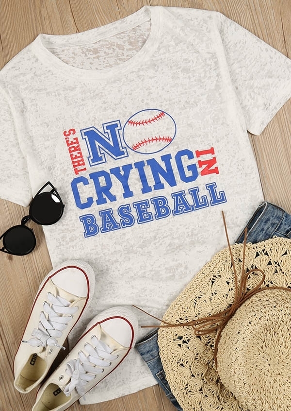 

There' No Crying In Baseball T-Shirt, White, 115819