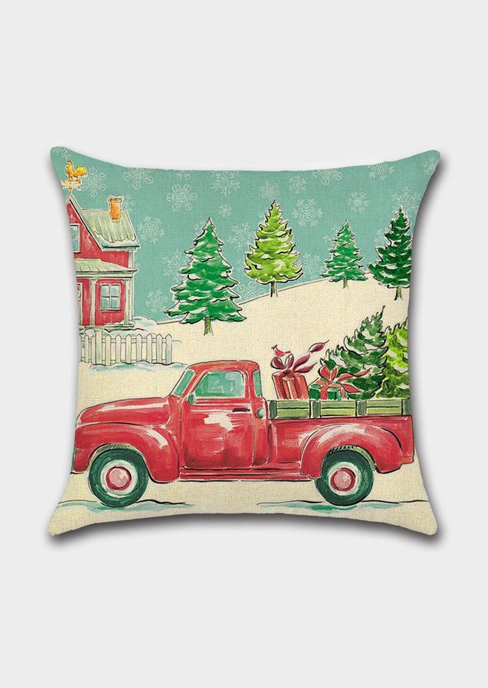 

Pillows & Shams Christmas Tree Snow Pillow Case in Multicolor