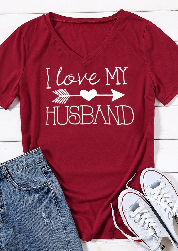 

I Love My Husband T-Shirt, Burgundy, 434868