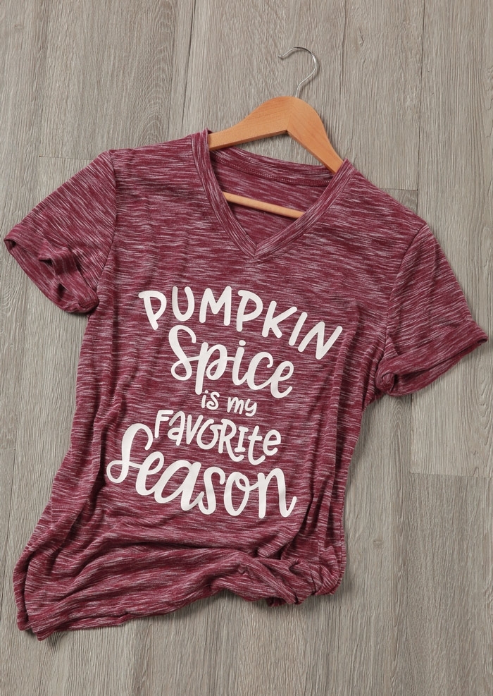 

Pumpkin Spice Is My Favorite Season T-Shirt, 417062, Plum