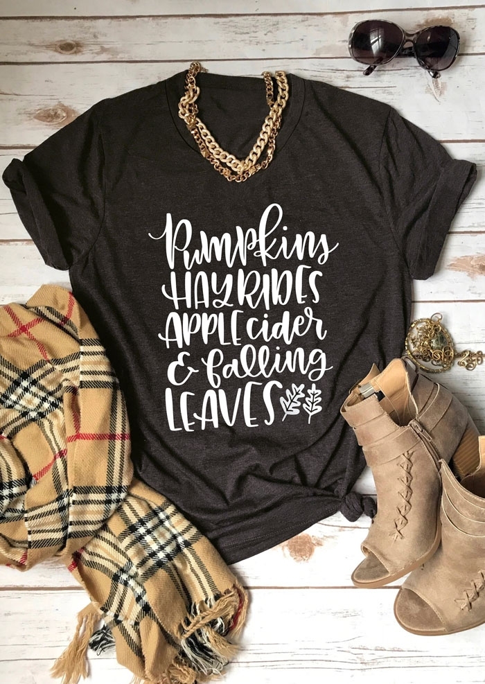 

Pumpkins Hayrides Apple Cider T-Shirt, Dark grey, 419288