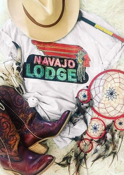 

Navajo Lodge Short Sleeve T-Shirt, White, 419547