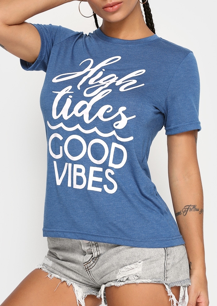 High Tides Good Vibes T-Shirt - Fairyseason