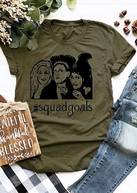

Halloween Squad Goals Witch T-Shirt, 420067, Army green
