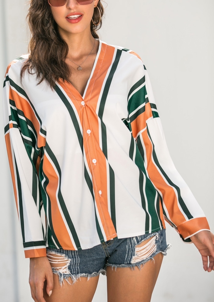 

Striped Long Sleeve Shirt, Stripe, 419784