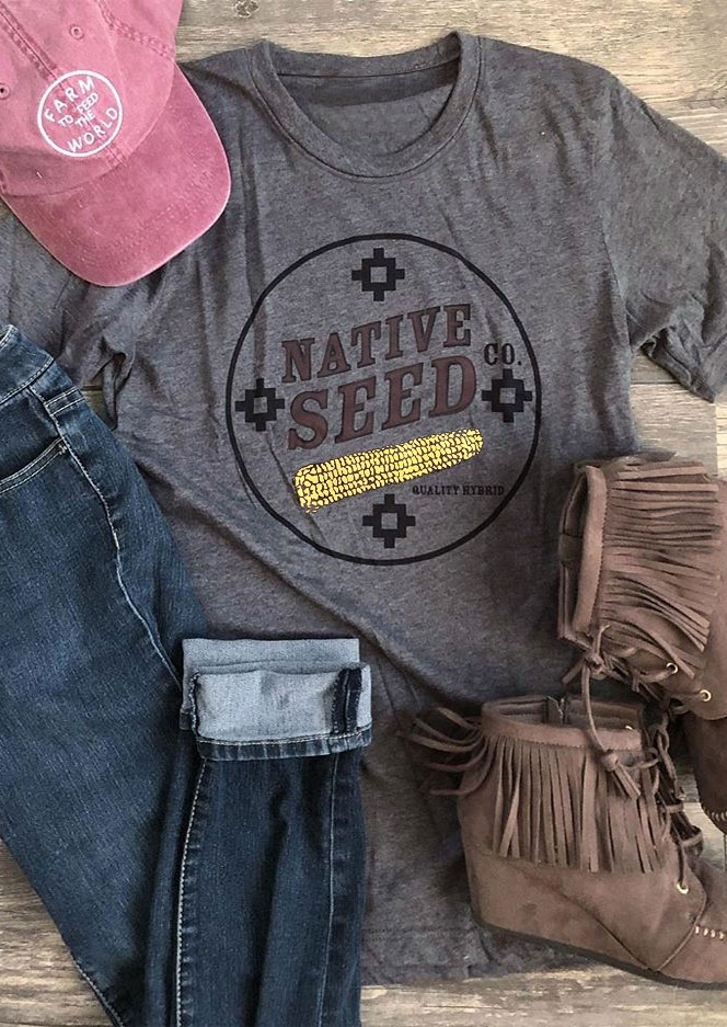 

Native Seed Corn Short Sleeve T-Shirt, 433073, Gray