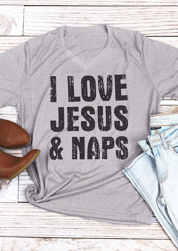 I Love Jesus & Naps T-Shirt Tee