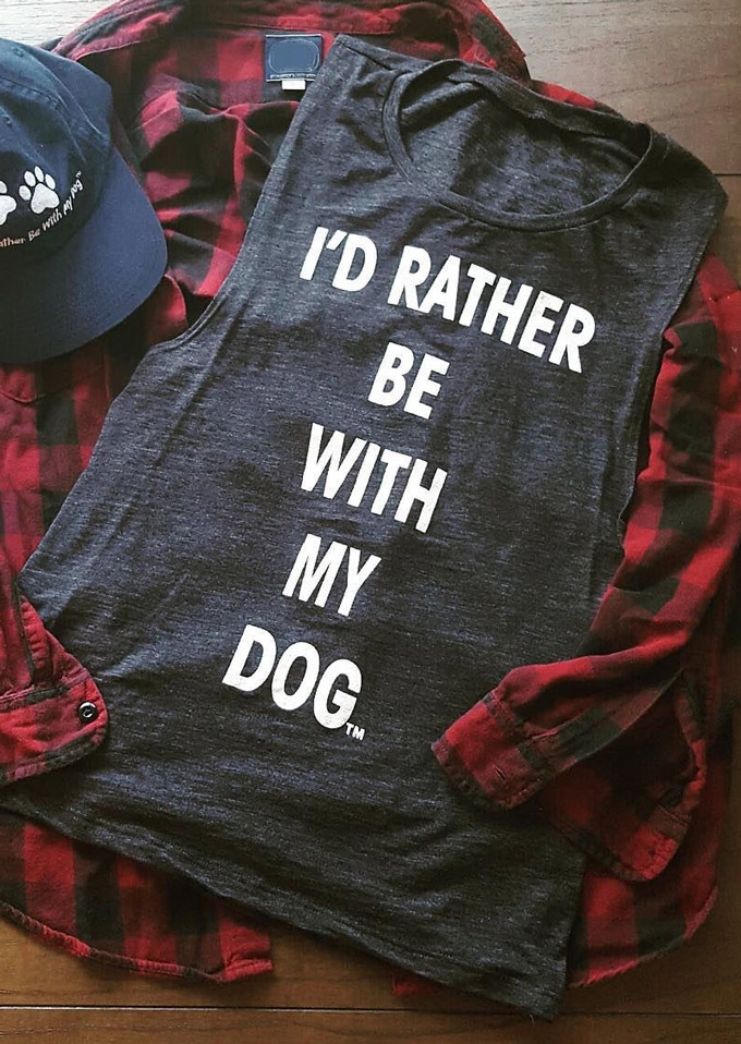 

I'd Rather Be With My Dog Tank, 122977, Dark grey