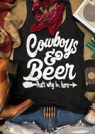 

Cowboys & Beer Arrow Tank - Black, 185794