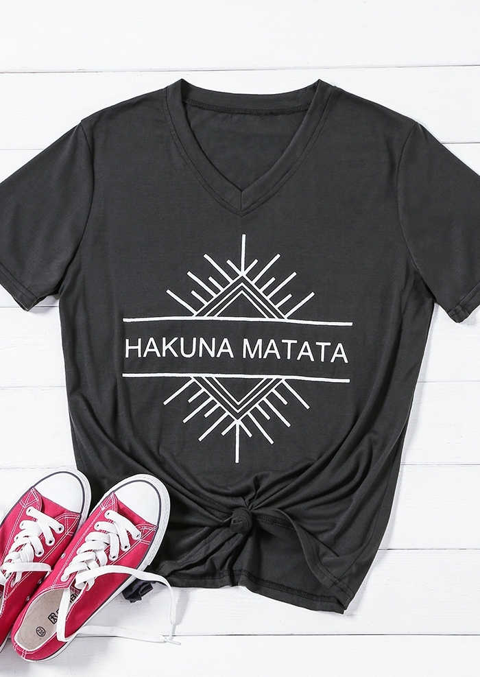 

Hakuna Matata Short Sleeve T-Shirt, 436925, Black