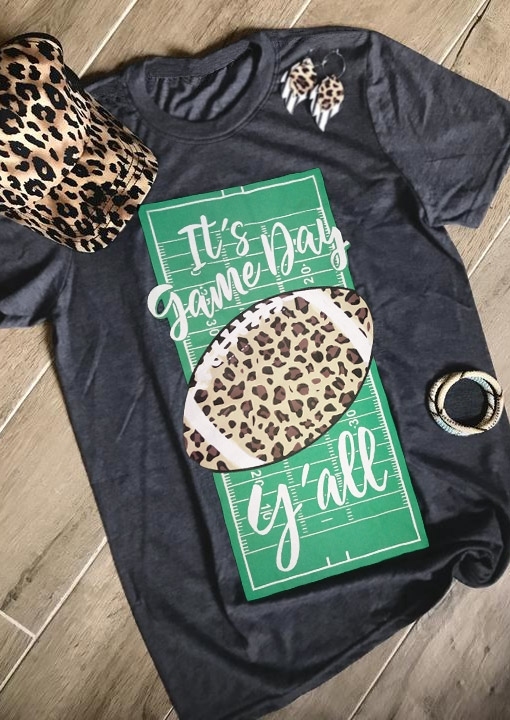 

It' Game Day Y'all Football T-Shirt, 436362, Dark grey
