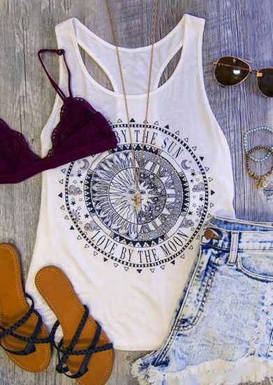 Love By The Moon Tank without Necklace