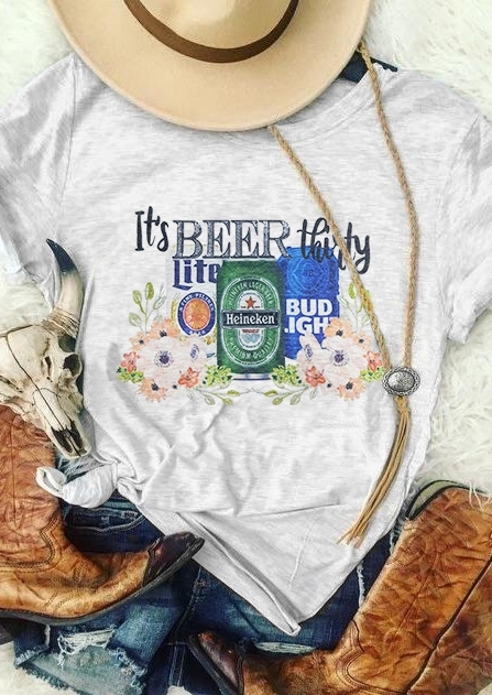 

It' Beer Shirty Shirt T-Shirt Tee, 438019, Light grey