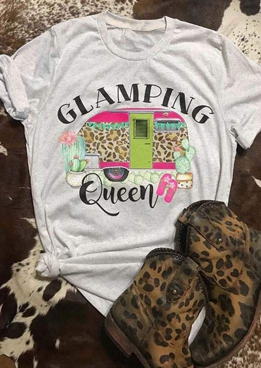 

Glamping Queen Car Cactus T-Shirt, Light grey, 404521