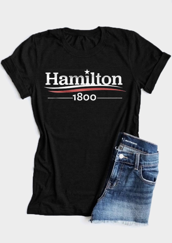 

Hamilton 1800 O-Neck T-Shirt Tee, Black, 438994