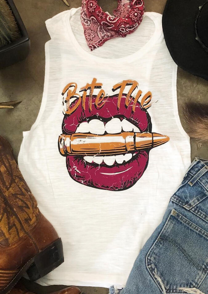 

Bite The Bullet Tank, White, 440023