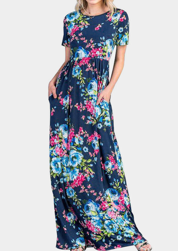 Boho Floral Maxi Dress - Fairyseason