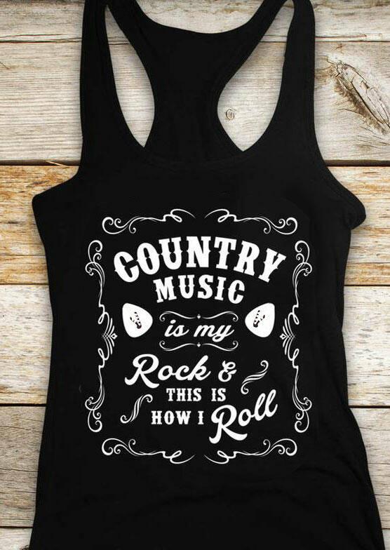 

Country Music Is My Rock Tank, 440299, Black