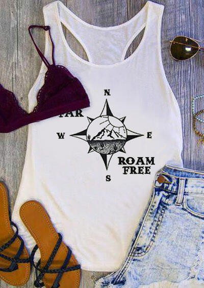 

Tank Tops Roam Far Roam Free Tank in White. Size: S,M,,XL
