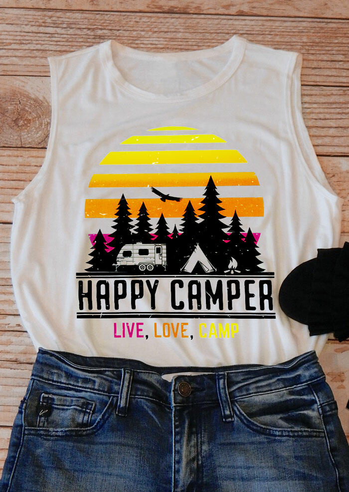 

Happy Camper Live Love Camp, White, 440384