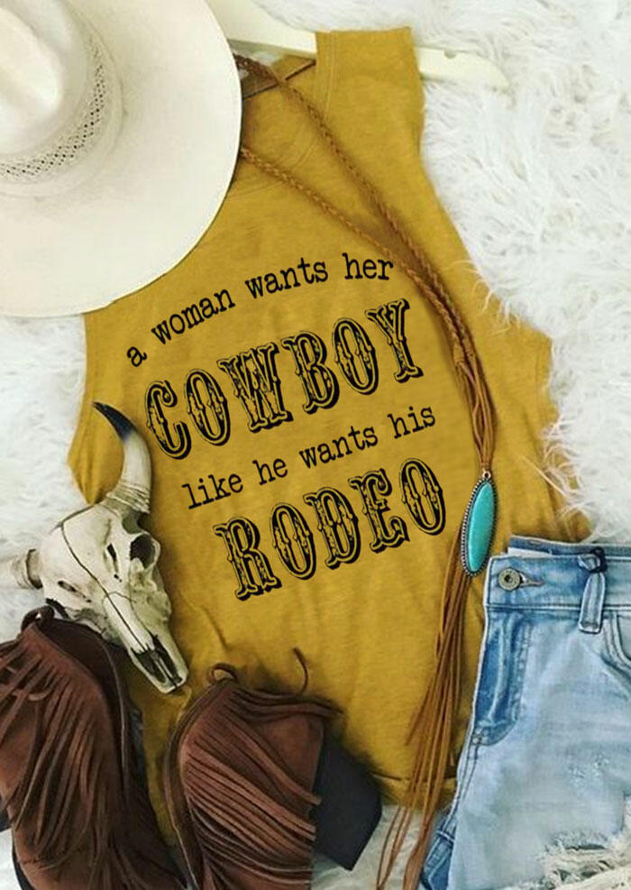

Cowboy & Rodeo O-Neck Tank, 440453, Yellow