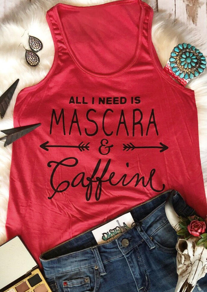 

Mascara & Caffeine Tank, Red, 440585